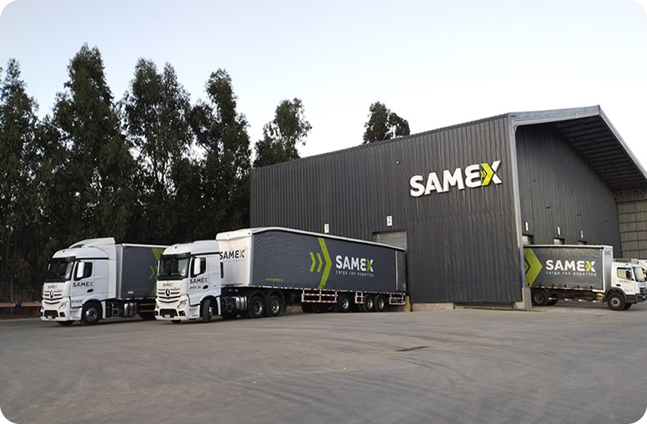 Imagen de bodegas y camiones de Samex